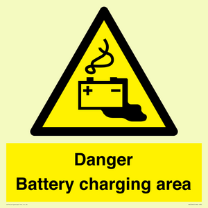 Danger Battery charging area